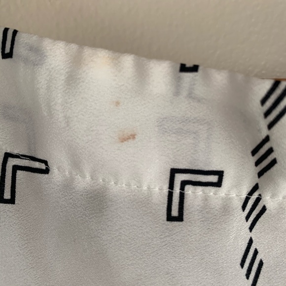 GEOMETRIC BLACK WHITE SHEATH DRESS L - Picture 9 of 9